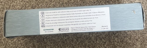 Atlas Edition BISMARK Legendary Warships Collection Maßstab 1:1250 NEU VERSIEGELT - Bild 7 von 7