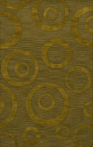 Green Transitional Bubbles Rings Area Rug Circles DV5 - Picture 1 of 12