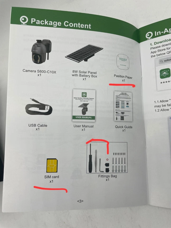 SOLIOM Security Cameras Wireless Outdoor, 5MP 4G LTE Cellular ''read'' - Image 4 of 4