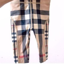 NWT 260 BURBERRY Girl's Isabella Check-Print Stretch-Woven Leggings Sz 18M