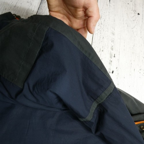 Jack Spade Jacket Mens Large Gray Wax Cotton Zip Up Button Overlay - Picture 6 of 9