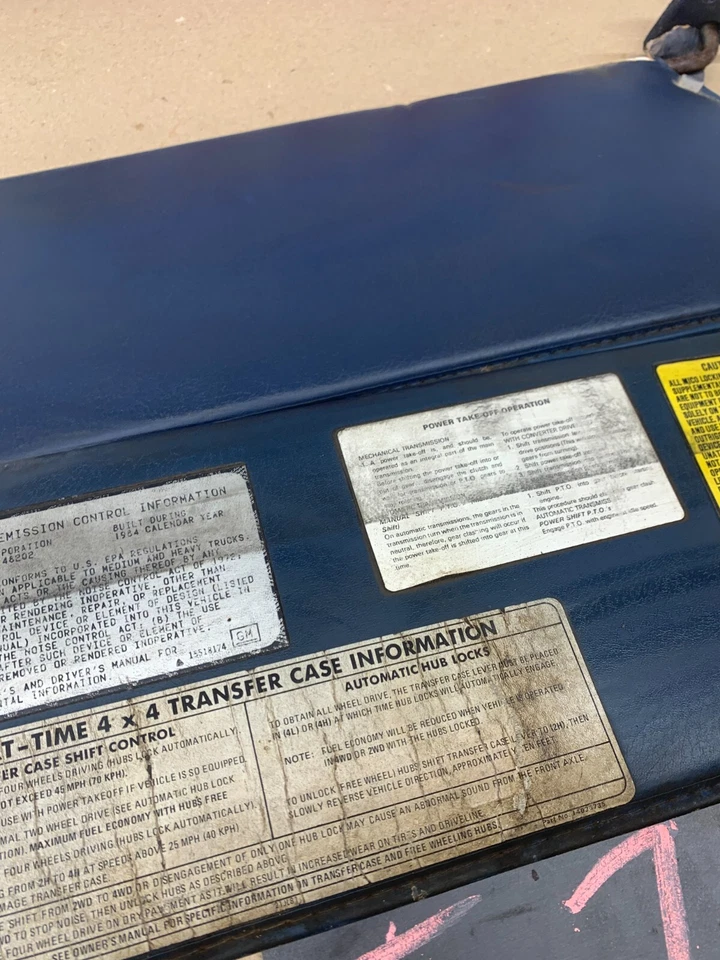 Camión Chevrolet GMC 1973 1987 C10 K10 parasol parasoles azul oscuro PRJKT Foto 3 de 4