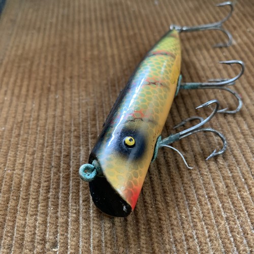 Southbend Bass-Obite 3-3/4” Moulded Eyes And Stamp Exe Condition Uncleaned - Picture 6 of 10