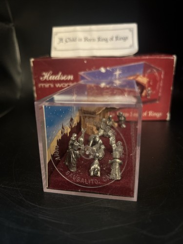 1983 HUDSON MINI WORLD ZINN KRIPPE SET EIN KIND WIRD GEBOREN: KÖNIG DER KÖNIGE EUC - Bild 21 von 24