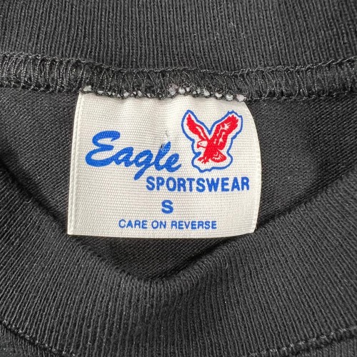 Vintage 90s Eagle Sportswear Long T Shirt Small Black Made in USA - Bild 4 von 8