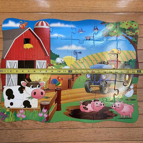 Rompecabezas de piso grande The Learning Journey ANIMALES DE GRANJA 30 piezas grandes 24" x 18" - Imagen 3 de 4