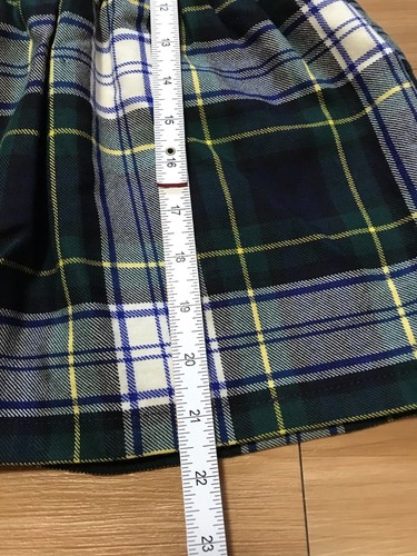 Toddler Tartan Dress 24M, Green Plaid Adjustable straps, Lined, Made in Scotland - Picture 9 of 17