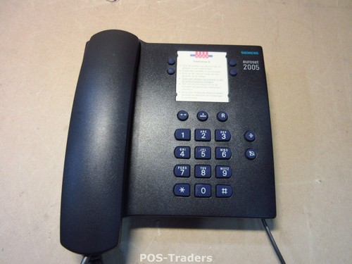 Siemens euroset 2005 Analog S30054-S6520-B401 V9/TD BLACK Telephone INCL HANDSET - Afbeelding 1 van 3