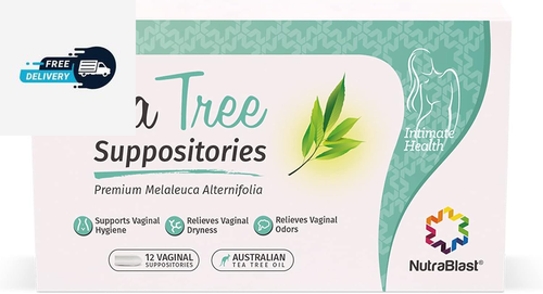 Nutrablast Tea Tree Oil Suppositories (12 Count) | All Natural Intimate Deodoran - Picture 10 of 12