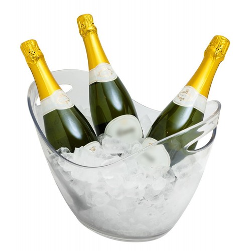 8 Litre White Plastic Wine Cooler - Portable Champagne Cooler for Bars and Pubs - Picture 4 of 6