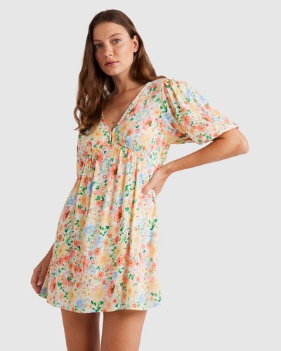 BNWT BILLABONG NEW SEASON YOUR FAVE TRUE ROMANCE MINI DRESS (MED/10) RRP $100 - Picture 2 of 6