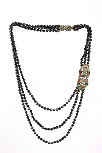 Collar Heidi Daus Reliquia Elegancia Cristales Cuentas 27" L - Imagen 1 de 3