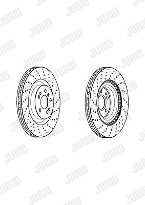 2X Jurid 562954JC-1 Bremsscheibe FüR MERCEDES-BENZ-image