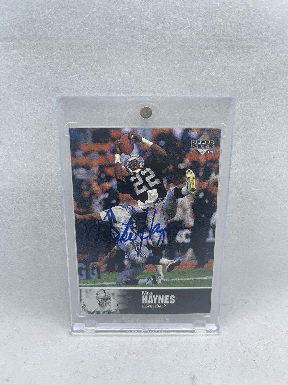 Mike Haynes 1997 Upper Deck Legends On Card Auto W/Mag Raiders