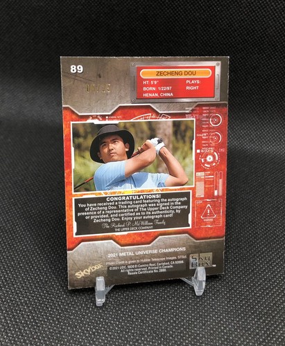 2021 Skybox Metal Universe Champions Dou MARTY Zecheng /25 GOLD AUTO SSP RC #89 - Picture 13 of 24