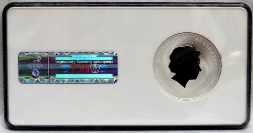 2011 P SILVER AUSTRALIA $2 LUNAR YEAR OF THE RABBIT 2oz 999 COIN NGC MS 70 - Picture 2 of 2