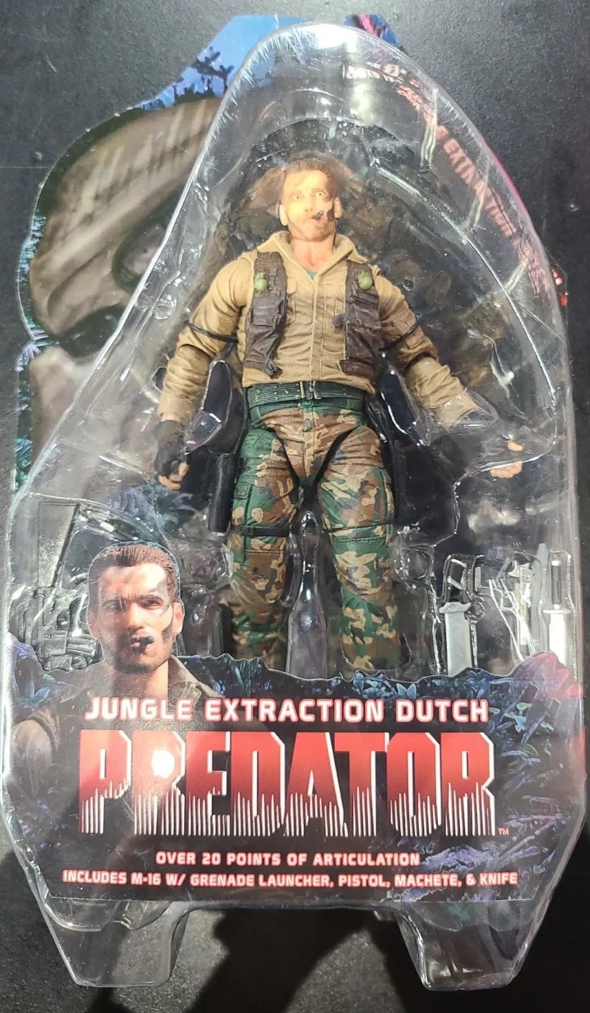 NECA Predator Jungle Extraction Dutch 25th Anniversary Figure Brand NEW.