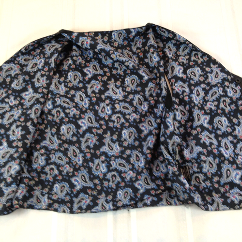 SHELTER BAY 100% Vera Pelle Full Snap Nero Foderato Paisley Gilet Uomo Taglia M - Foto 5 di 7