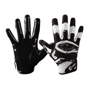 black and white football gloves