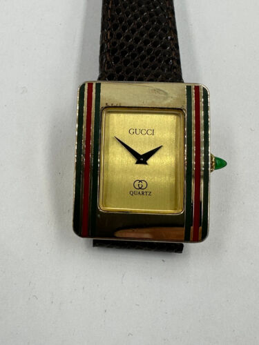 Gucci Uhr Vermeil Damen Sterling 925 Quarz Funktioniert Box Papiere 70er Vintage - Bild 3 von 14
