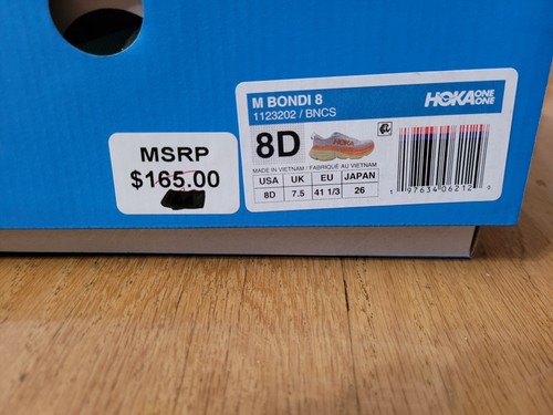 HOKA Herren Bondi 8 Blanc De Blanc/Solar Flare 1123202 Größe wählbar - Bild 10 von 11