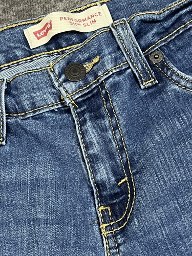 Levis 511 Performance Slim Jeans Boys Sz 14 Regular 26x27 Medium Wash Blue - Picture 2 of 13