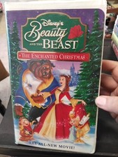 Disney Beauty & The Beast Enchanted Christmas VHS Video Tape VTG Clamshell Case
