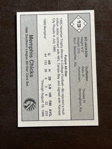 1986 Southern League All Star Bo Jackson RC Auto - Picture 6 of 6