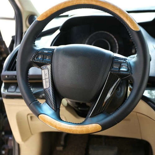 Carbon Fiber Style Interior Steering Wheel Cover Trim For Accord 2008-2012 New - Picture 5 of 7