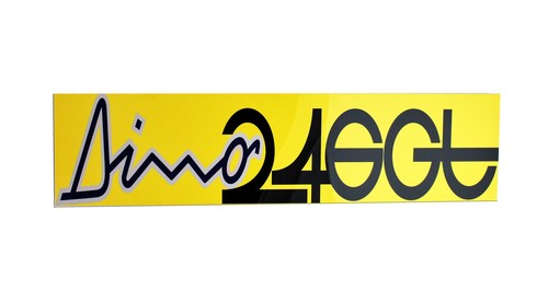 Ferrari Dino 246 Blechschild gelb, Banner Style - Bild 2 von 6