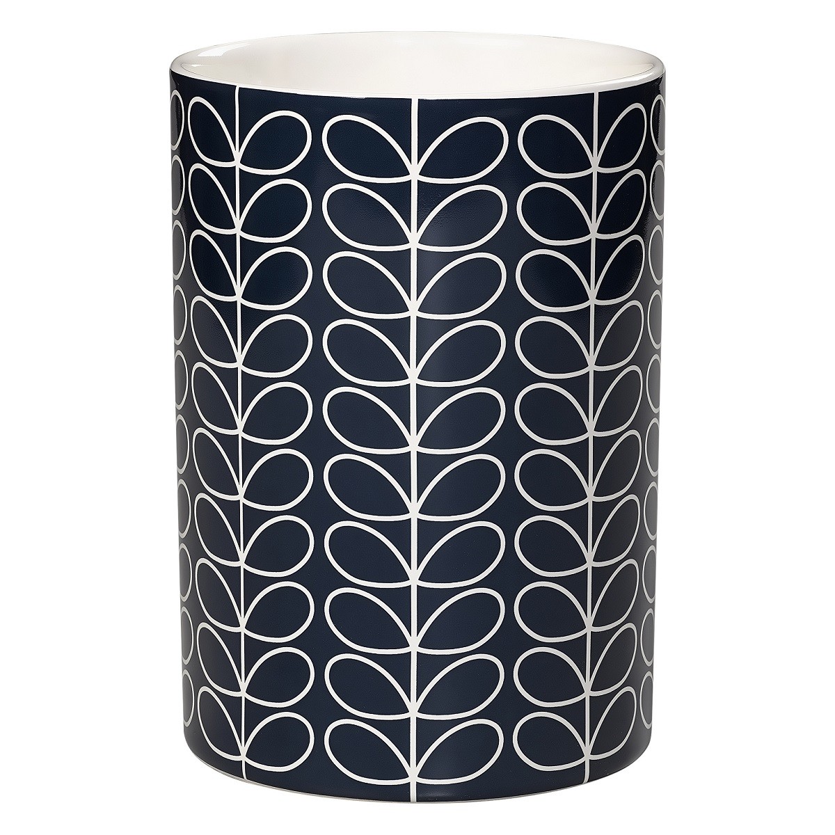 Orla Kiely Utensil Pot - Linear Stem Slate Orla Kiely Utensil Pot - Linear Stem Slate