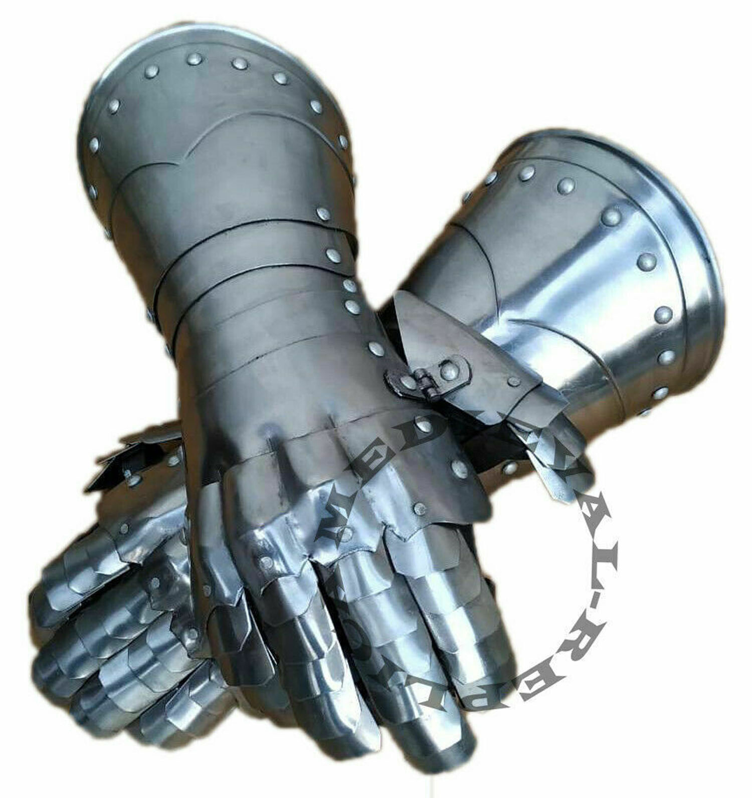 18-Gauge Armor Gloves Warrior Combat Gauntlets Metal Hand Halloween