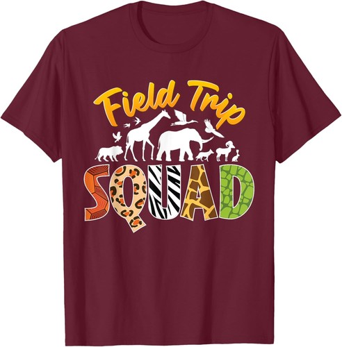 Zoo Field Trip Squad Matching Teacher Students Boys Girls T-Shirt - Picture 18 of 18
