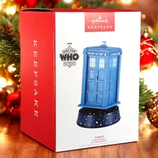 Hallmark Doctor Who TARDIS 60th Anniversary Keepsake Ornament Box Ding 2023 New