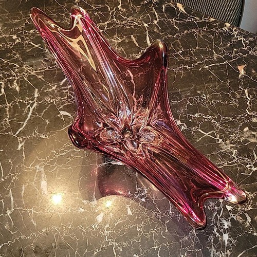 Vintage rare Glass Centerpiece Bowl from Val Saint Lambert, 1970s - Picture 2 of 8