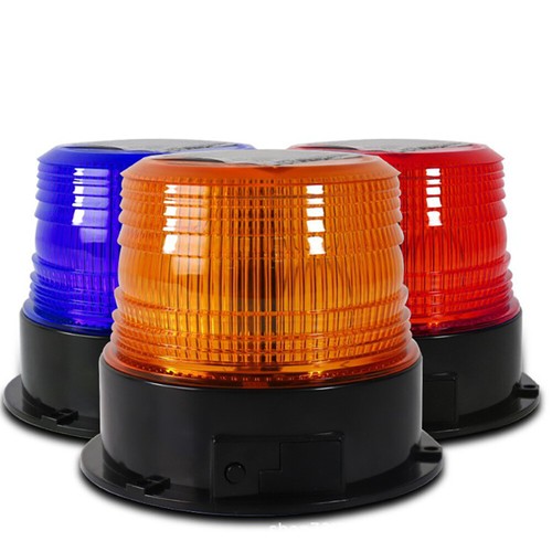 2X Solar Energy Car Beacon Strobe Amber LED Light Flashing Warning Rotating Lamp - Picture 10 of 11