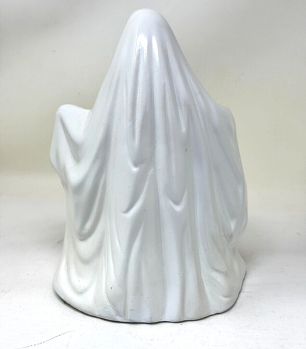 Ceramic Ghost With Pumpkin Lights Up Halloween Decor Jack-O-Lantern 1995 Vintage - Picture 4 of 6