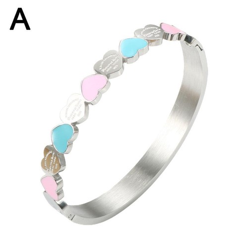 Bracciale Portafortuna Love Titanio Amore Colorato Bracciale Titanio Acciaio G9E0 - Foto 21 di 22