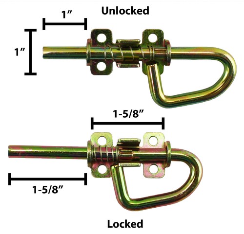 Shed Door Hardware , 5" Decorative Hinges, T handle, Shed Double Door Heavy Duty - Picture 4 of 11