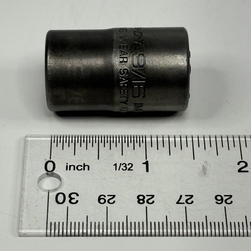 Snap On Tools IML180 1/2 Dr 6Pt SAE 9/16 Flank Dr Shallow Impact Socket USA 2003 - Picture 10 of 12