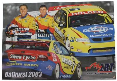 LANSVALE RACING TEAM Cameron McConville Tim Leahey Poster Holden VX Commodore 2003 V8 Supercars
