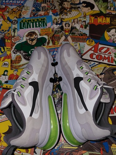 *Nike Air Max 270 React Blanco Gris Eléctrico Verde Reino Unido 9 EE. UU. 10 UE 44 En muy buena condición* - Imagen 5 de 11