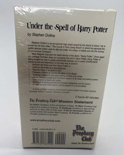 Under The Spell Of Harry Potter By Stephen Dollins VHS Tape Rare Collectors - Picture 2 of 6