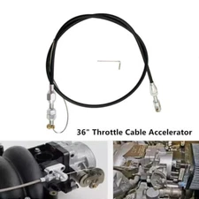36" Adjustable Car Stainless Steel Modified Throttle Cable Accelerator Cable Kit