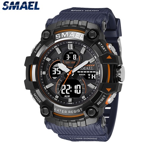 SMAEL Men Sport Watch Fashion Military Wristwatch LED Stopwatch Digital Watches - Imagen 31 de 31