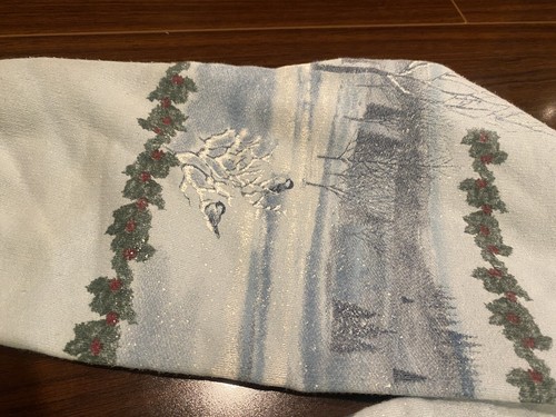 Vintage Cabelas Cardigan Sweatshirt Womens L All Over Print Snow Winter Trees - Picture 8 of 9