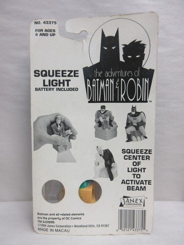 Set of 4 Janex Batman & Robin Squeeze Lights Batman Robin The Riddler & Two Face - Picture 5 of 18