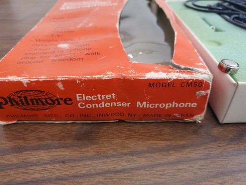 Philmore Model CM50 Electret Condenser Microphone Built-in Pre-Amp Vintage... - Picture 2 of 3