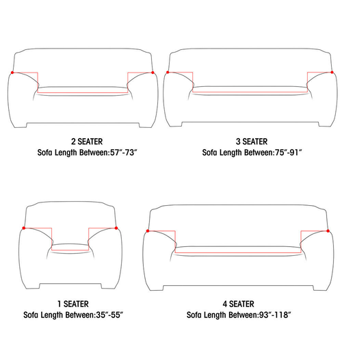 Spandex Stretch Sofa Cover Floral Printed Couch Slipcover Protector for 4-Seater - Picture 33 of 41