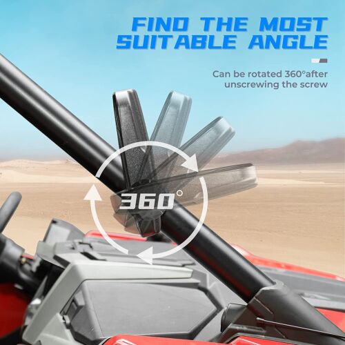 For Can Am Defender HD8/HD10 Maverick Trail/Sport UTV Rear View Side Mirrors SXS - Bild 5 von 15